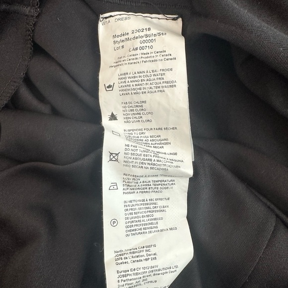 VTG Joseph Ribkoff Fit and Flare Black Dress Midi Metal Circle Detail on Front 8 - Picture 8 of 10